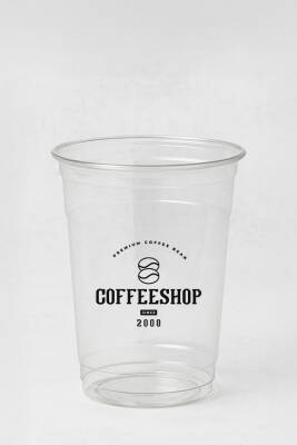 12 oz 350 cc Baskılı Pet Bardak (11,5 gr) - 