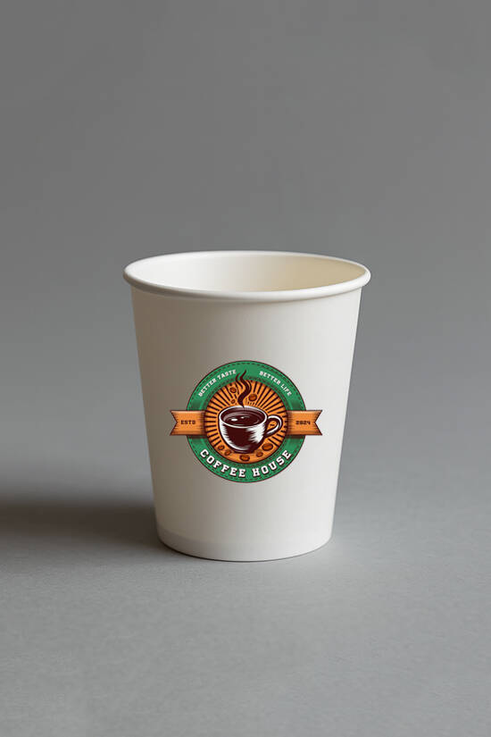 7 oz Baskılı Karton Bardak - 1